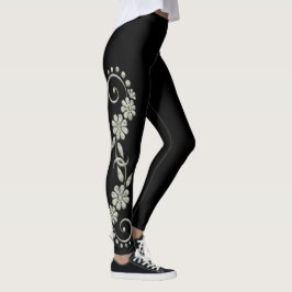 Leggings Leyendas ornamentales blancas y negras