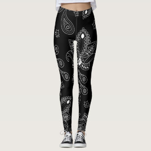Leggings Leyendas paisley negras/blancas