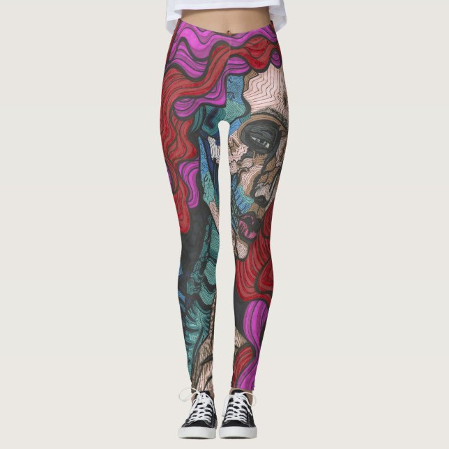 Leggings Leyendas para mujeres esqueléticas (Anverso)