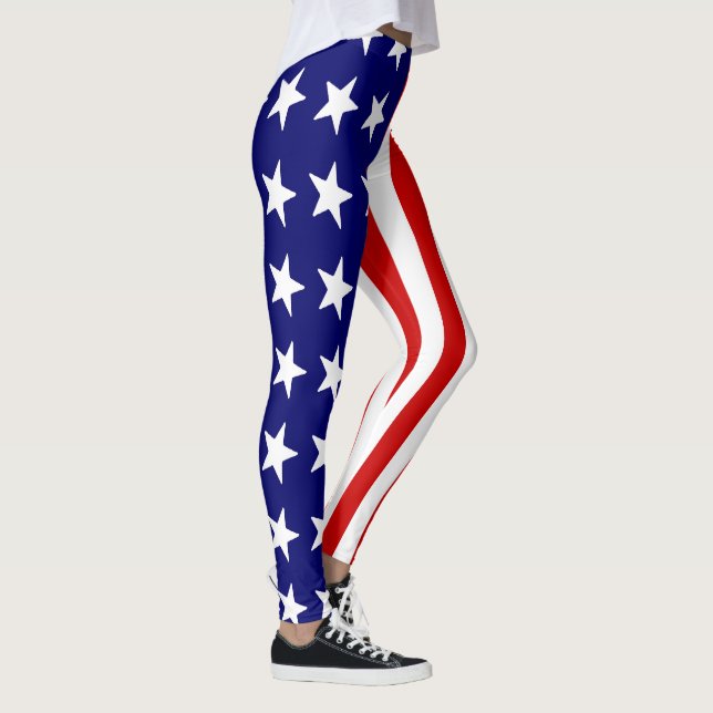 Leggings Leyendas patrióticas - Bandera estadounidense impr (Derecha)