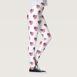 Leggings Leyendas Patrióticas de la Bandera Americana