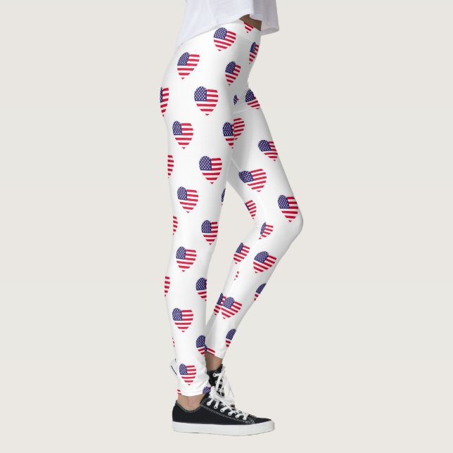 Leggings Leyendas Patrióticas de la Bandera Americana (Derecha)