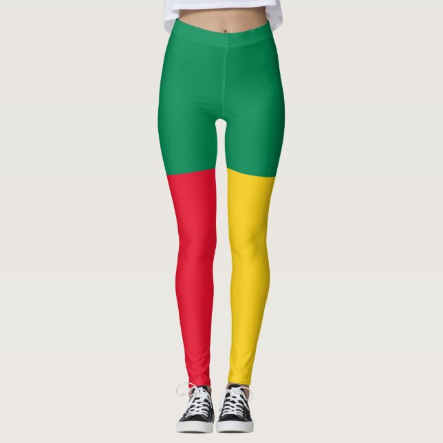 Leggings Leyendas patrióticas de la bandera de Benín (Anverso)