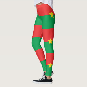 Leggings Leyendas patrióticas de la bandera de Burkina Faso