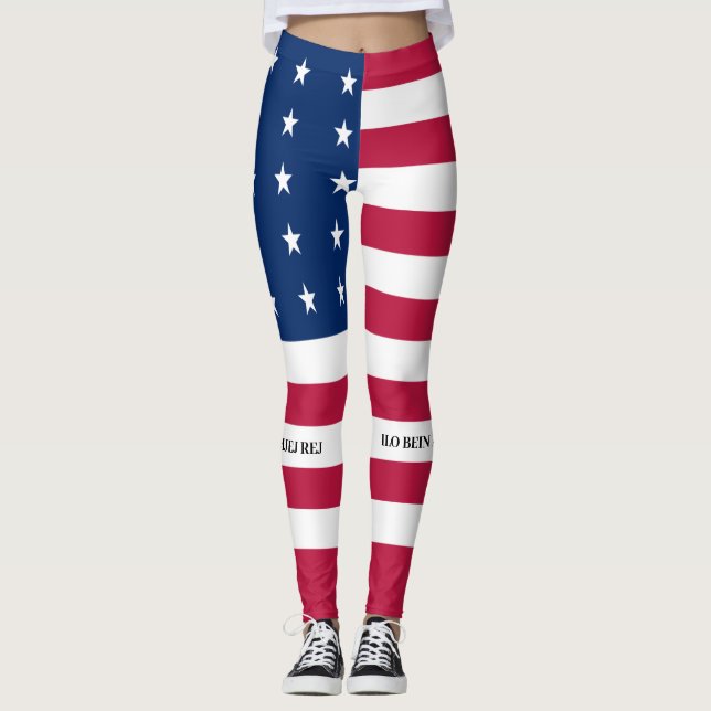 Leggings Leyendas Patrióticas de la bandera del atolón de B (Anverso)