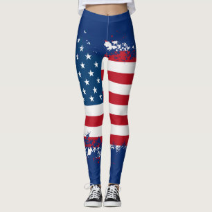 Leggings Leyendas patrióticas de la bandera estadounidense 