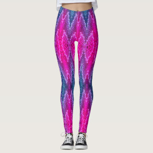 Leggings Leyendas - Patrón Kaleidoscopio rosa y azul