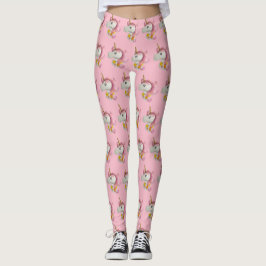 Leggings Leyendas Patteradas De Unicornio Rosa