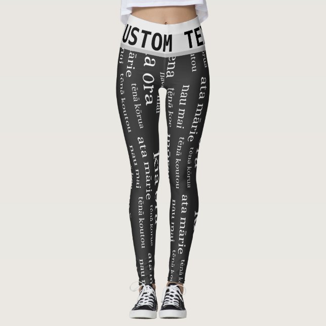 Leggings Leyendas personalizable de Nueva Zelanda (Anverso)