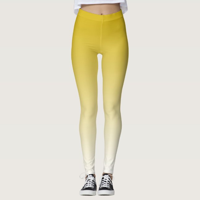 Leggings Leyendas Personalizado gradiente amarillo (Anverso)