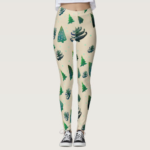 Leggings Leyendas Personalizados de árboles de Navidad