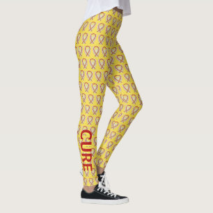 Leggings Leyendas Personalizados de la cinta amarilla y roj