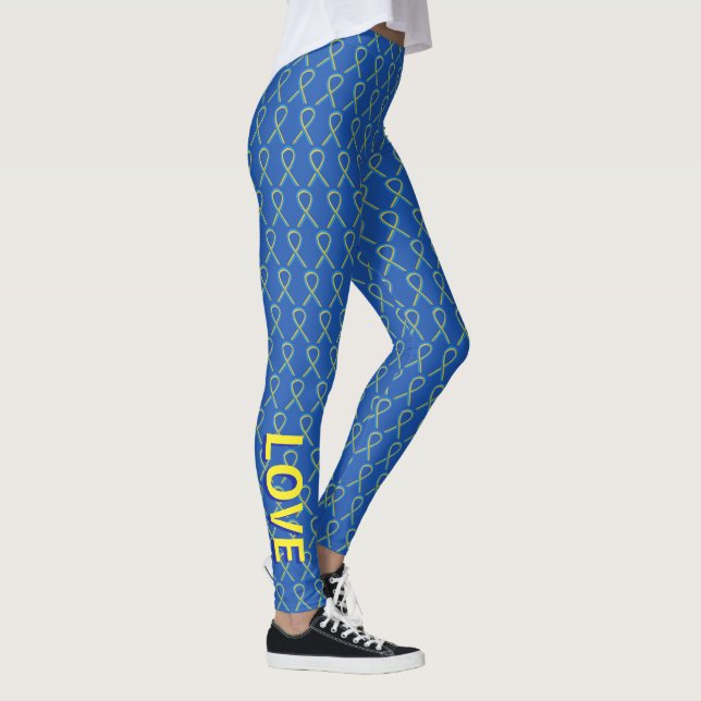 Leggings Leyendas Personalizados de la cinta azul y amarill (Derecha)