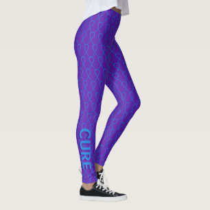 Leggings Leyendas Personalizados de la cinta azul y púrpura