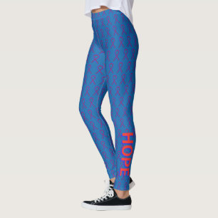Leggings Leyendas Personalizados de la cinta azul y roja de