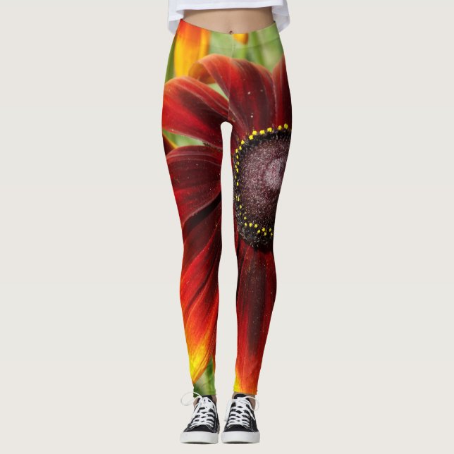 Leggings Leyendas Personalizados de verano de flores (Anverso)