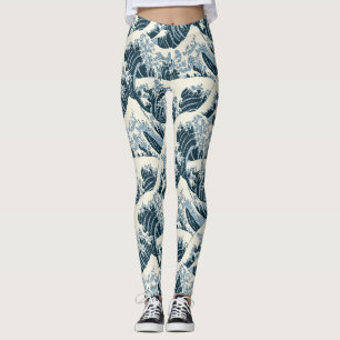 Leggings Leyendas personalizados - La ola de Hokusai