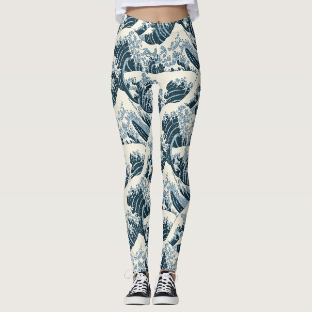 Leggings Leyendas personalizados - La ola de Hokusai (Anverso)
