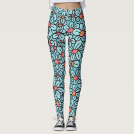 Leggings Leyendas Pop (Aqua) de flores