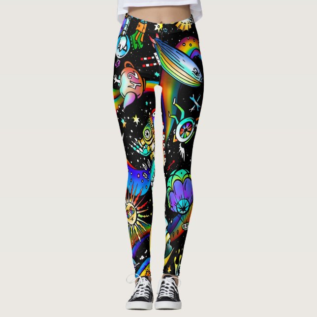 Leggings Leyendas psicodélicas de las mujeres (Anverso)