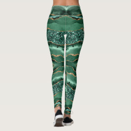 Leggings Leyendas Purpurinas de oro verde esmeralda