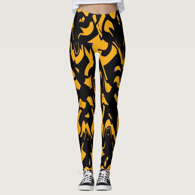 Leggings Leyendas "Ratti_Creative_Arts" abstractas de moda (Anverso)