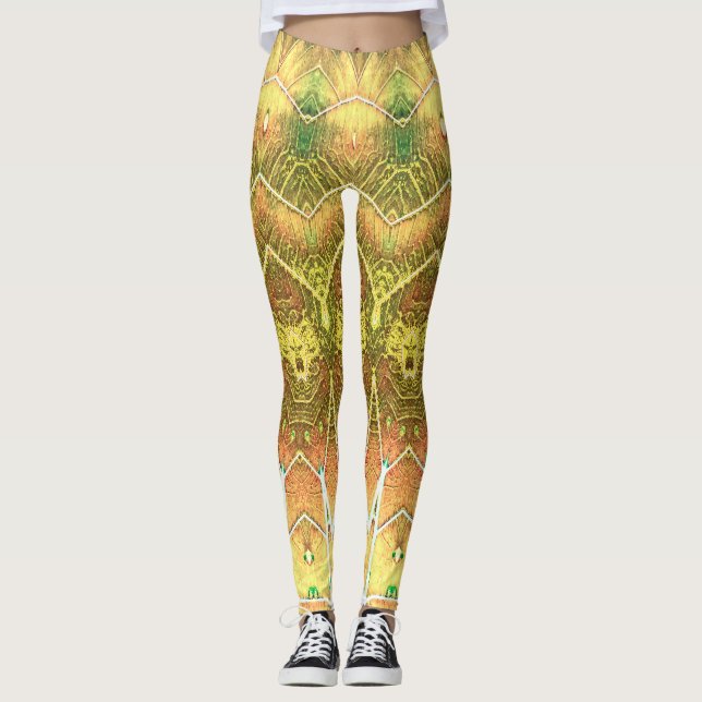 Leggings Leyendas "Ratti_Creative_Arts" con texturas multic (Anverso)