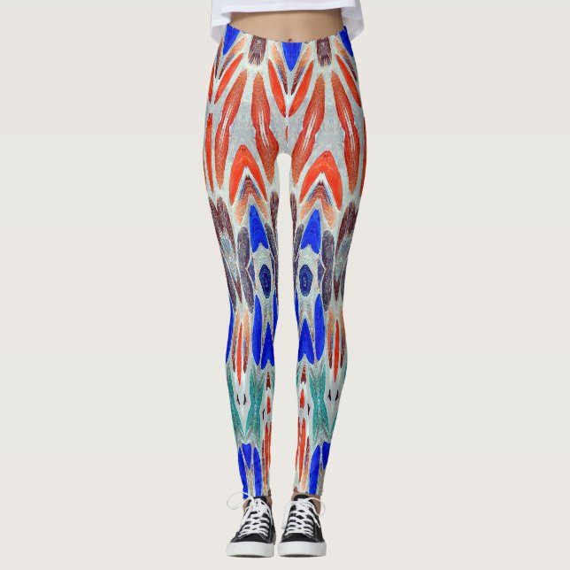 Leggings Leyendas "Ratti_Creative_Arts" con texturas multic (Anverso)
