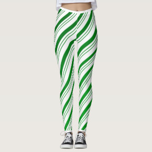 Leggings Leyendas rayadas de caña verde