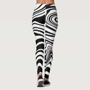 Leggings Leyendas rayadas de ondas blancas negras - Elegir