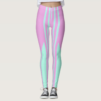 Leggings Leyendas rayadas rosas y verdes