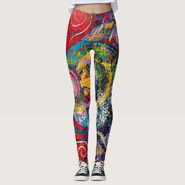 Leggings Leyendas Resumen Arte (Anverso)
