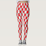 Leggings Leyendas Retro Red Starbursts<br><div class="desc">Estas Leyendas Retro Rojas y Blancas Starbursts son tan adorables que la edad de espacio no podrá contener su entusiasmo. ¿Y por qué querrías? Este diseño de inspiración moderna de mediados de los años 1960 presenta un fondo gris de cuero oscuro y filas de rectángulos perfectamente imperfectos en rojo alegre,...</div>
