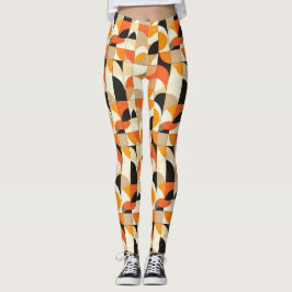 Leggings Leyendas retrogeométricas de color naranja