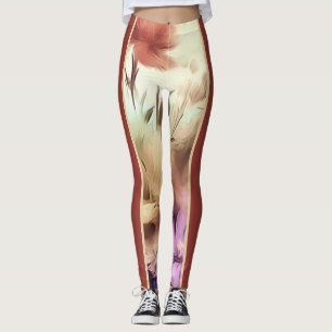 Leggings Leyendas rojas florales y oscuras