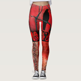 Leggings Leyendas rojas góticas todo-sobre-impresión