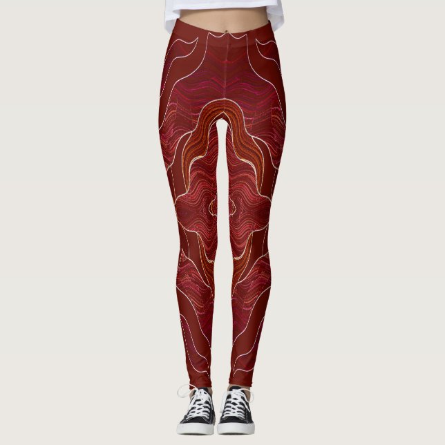 Leggings Leyendas rojas "Ratti_Creative_Arts" (Anverso)