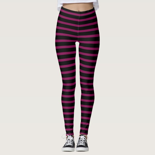 Leggings Leyendas rosadas a rayas (Anverso)
