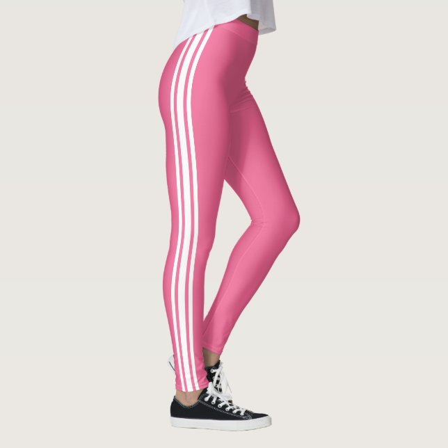 Leggings Leyendas rosadas con banda lateral blanca con colo (Derecha)