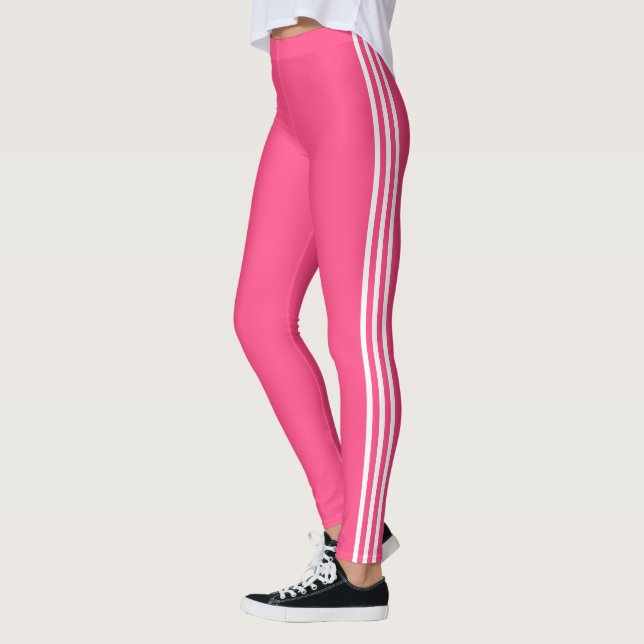 Leggings Leyendas rosadas con franja lateral blanca Elija s (Izquierda)