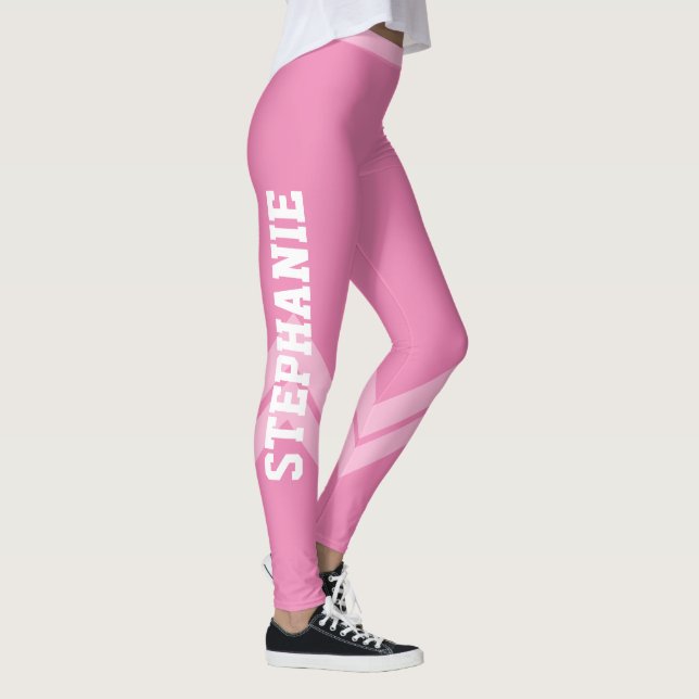 Leggings Leyendas rosadas Rubor y blanco de Moda moderna (Derecha)