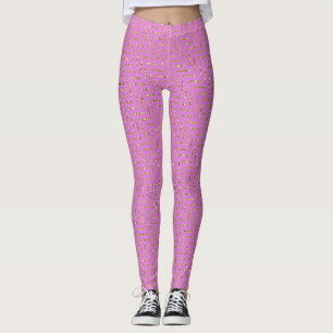 Leggings Leyendas rosadas y Purpurinas de oro