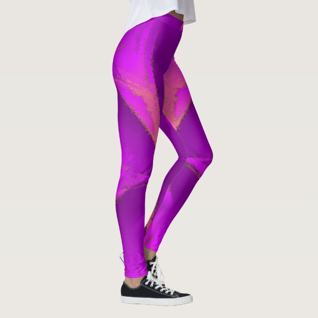 Leggings Leyendas Rosas moradas de color rosa energético (Derecha)