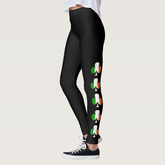 Leggings Leyendas Shamrock de bandera irlandesa (Izquierda)