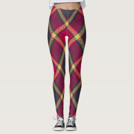 Leggings Leyendas - Tartán amarillo rojo escocés