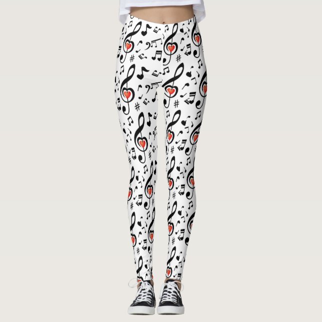 Leggings Leyendas temáticas de Music Notes (Anverso)