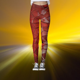 Leggings Leyendas texturadas de flujo de Crimson