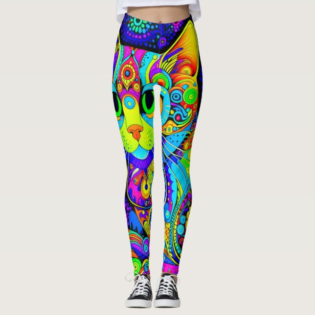 Leggings Leyendas todo-sobre-impresas de Tomcat con dibujos (Anverso)