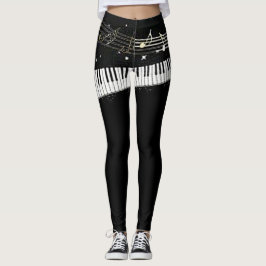 Leggings Leyendas todo-sobre-impresión "Chica de piano"