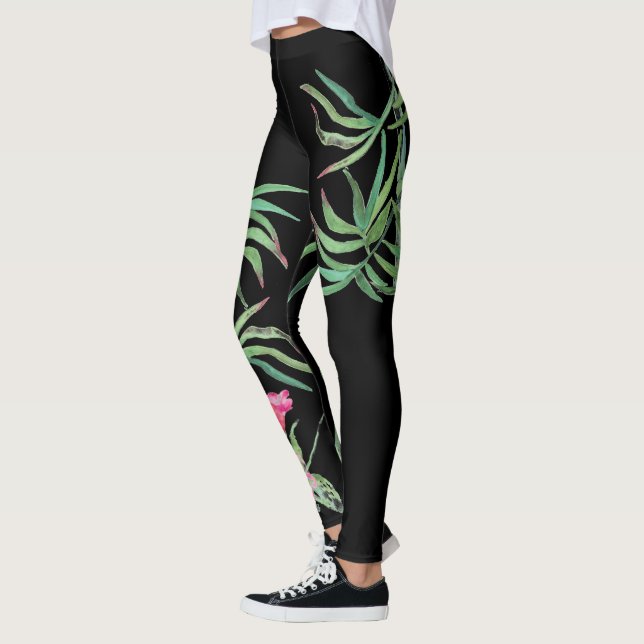 Leggings Leyendas tropicales Hibiscus y Bamboo (Izquierda)